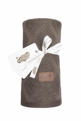 Kocyk bambusowy Mayamoo 80x100 04 brązowy ciemny taupe w pudełku 570g/m2