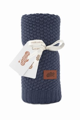 Kocyk bambusowy Mayamoo 80x100 06 granatowy denim w pudełku 50% bawełna 50% bambus 480g/m2