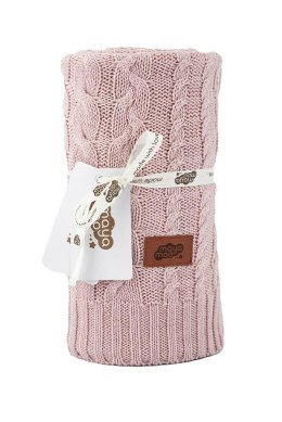 Kocyk bawełniany Mayamoo 80x100 05 ciemny różowy w pudełku 470g/m2