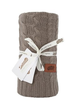Kocyk bawełniany Mayamoo 80x100 05 szary ciemny taupe w pudełku 470g/m2