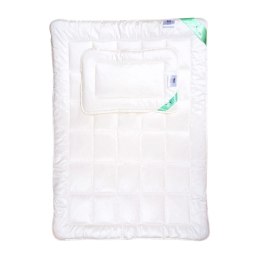 Kołdra półpuchowa 100x135 + poduszka 40x60 PÓŁPUCH 700g+350g komplet dziecięcy biały AMZ