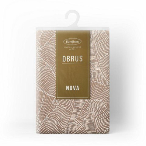 Obrus 140x220 Isla beżowy ciemny wzór żakardowy Eurofirany Obrus 140x220 Isla beżowy ciemny wzór żakardowy Eurofirany