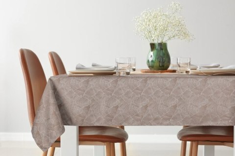 Obrus 140x220 Isla beżowy ciemny wzór żakardowy Eurofirany Obrus 140x220 Isla beżowy ciemny wzór żakardowy Eurofirany