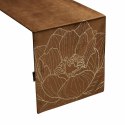 Obrus bieżnik 35x140 Blink 13 brązowy złoty kwiat welurowy Eurofirany Obrus bieżnik 35x140 Blink 13 brązowy złoty kwiat welurowy Eurofirany