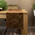 Obrus bieżnik 35x140 Blink 13 brązowy złoty kwiat welurowy Eurofirany Obrus bieżnik 35x140 Blink 13 brązowy złoty kwiat welurowy Eurofirany