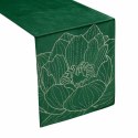 Obrus bieżnik 35x140 Blink 13 zielony ciemny złoty kwiat welurowy Eurofirany Obrus bieżnik 35x140 Blink 13 zielony ciemny złoty kwiat welurowy Eurofirany