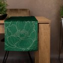 Obrus bieżnik 35x140 Blink 13 zielony ciemny złoty kwiat welurowy Eurofirany Obrus bieżnik 35x140 Blink 13 zielony ciemny złoty kwiat welurowy Eurofirany