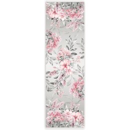 Obrus bieżnik wodoodporny 38x140 Azalea obszyty listwą szary kwiaty P00225/KSP/L01/038140/1