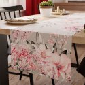 Obrus bieżnik wodoodporny 38x140 Azalea obszyty listwą szary kwiaty P00225/KSP/L01/038140/1 Obrus bieżnik wodoodporny 38x140 Azalea obszyty listwą szary kwiaty P00225/KSP/L01/038140/1