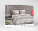 Pościel bawełniana 220x200 Pasy kawa beżowa jasna brązowa 4656 B Bawełna 37