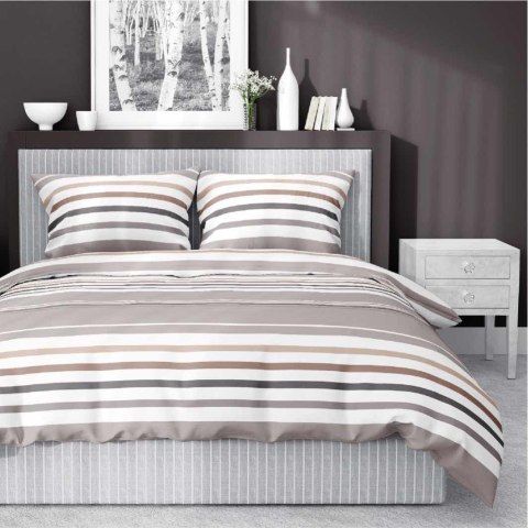 Pościel bawełniana 220x200 Pasy kawa beżowa jasna brązowa 4656 B Bawełna 37 Pościel bawełniana 220x200 Pasy kawa beżowa jasna brązowa 4656 B Bawełna 37