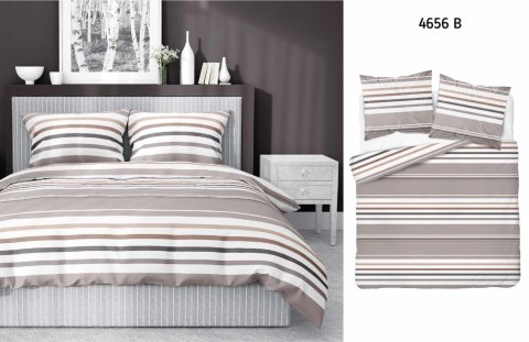 Pościel bawełniana 220x200 Pasy kawa beżowa jasna brązowa 4656 B Bawełna 37 Pościel bawełniana 220x200 Pasy kawa beżowa jasna brązowa 4656 B Bawełna 37