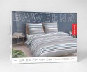 Pościel bawełniana 220x200 Pasy paski szara niebieska 4656 A Bawełna 37 Pościel bawełniana 220x200 Pasy paski szara niebieska 4656 A Bawełna 37