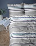 Pościel bawełniana 220x200 Pasy paski szara niebieska 4656 A Bawełna 37 Pościel bawełniana 220x200 Pasy paski szara niebieska 4656 A Bawełna 37