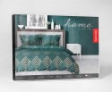 Pościel satynowa 180x200 4771 A zielona złota wzór geometryczny Home Satin 54 Pościel satynowa 180x200 4771 A zielona złota wzór geometryczny Home Satin 54