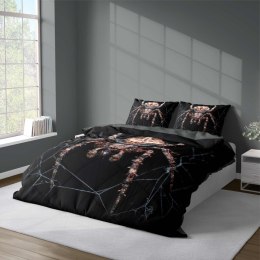Pościel z mikrofibry 3D 160x200 czarna pająk 4183 A mikro 28