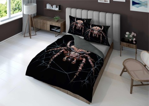 Pościel z mikrofibry 3D 160x200 czarna pająk 4183 A mikro 28 Pościel z mikrofibry 3D 160x200 czarna pająk 4183 A mikro 28
