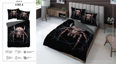 Pościel z mikrofibry 3D 160x200 czarna pająk 4183 A mikro 28 Pościel z mikrofibry 3D 160x200 czarna pająk 4183 A mikro 28