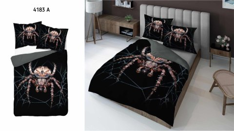 Pościel z mikrofibry 3D 160x200 czarna pająk 4183 A mikro 28 Pościel z mikrofibry 3D 160x200 czarna pająk 4183 A mikro 28