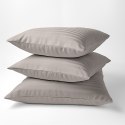 Poszewka adamaszkowa 70x80 beżowa jednobarwna paski 1 cm Pure Poszewka adamaszkowa 70x80 beżowa jednobarwna paski 1 cm Pure