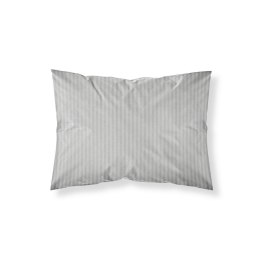 Poszewka adamaszkowa 70x80 szara jasna jednobarwna paski 1 cm Pure