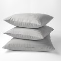 Poszewka adamaszkowa 70x80 szara jasna jednobarwna paski 1 cm Pure Poszewka adamaszkowa 70x80 szara jasna jednobarwna paski 1 cm Pure