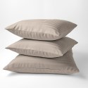 Poszewka adamaszkowa 70x80 taupe beżowa ciemna jednobarwna paski 1 cm Pure Poszewka adamaszkowa 70x80 taupe beżowa ciemna jednobarwna paski 1 cm Pure