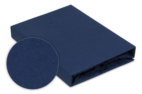 Prześcieradło jersey z gumką 120x200 granatowe 47 Premium Prześcieradło jersey z gumką 120x200 granatowe 47 Premium