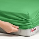 Prześcieradło jersey z gumką 80x200 zielone groszkowe 015 grube 150g/m2 KARO Prześcieradło jersey z gumką 80x200 zielone groszkowe 015 grube 150g/m2 KARO