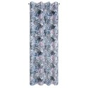 Zasłona 140x250 Malibu z motywami botanicznymi z błyszczącym nadrukiem gotowa na przelotkach F10 Zasłona 140x250 Malibu z motywami botanicznymi z błyszczącym nadrukiem gotowa na przelotkach F10