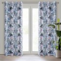 Zasłona 140x250 Malibu z motywami botanicznymi z błyszczącym nadrukiem gotowa na przelotkach F10 Zasłona 140x250 Malibu z motywami botanicznymi z błyszczącym nadrukiem gotowa na przelotkach F10