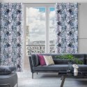 Zasłona 140x250 Malibu z motywami botanicznymi z błyszczącym nadrukiem gotowa na przelotkach F10 Zasłona 140x250 Malibu z motywami botanicznymi z błyszczącym nadrukiem gotowa na przelotkach F10