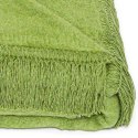 Koc bawełniany akrylowy 150x200 0293/14 zielony narzuta pled Koc bawełniany akrylowy 150x200 0293/14 zielony narzuta pled