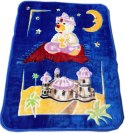 Koc dziecięcy Lily 80x110 Blue Life Bear wytłaczany Koc dziecięcy Lily 80x110 Blue Life Bear wytłaczany