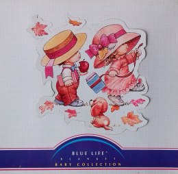 Koc dziecięcy Lily 80x110 Blue Life Bear wytłaczany