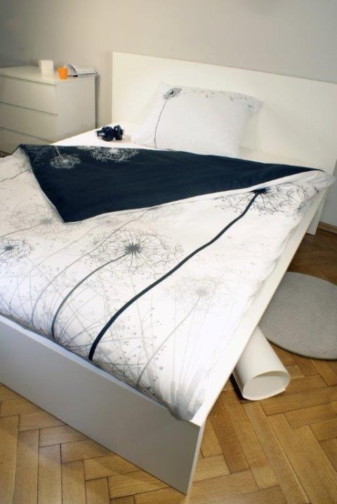 Pościel bawełniana 160x200 Dmuchawce biała szara czarna WZ 06 7014 Faro Pościel bawełniana 160x200 Dmuchawce biała szara czarna WZ 06 7014 Faro