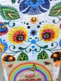 Pościel z kory 200x220 Łowicka Biało-Niebieska wzór 222a Nowość Pościel z kory 200x220 Łowicka Biało-Niebieska wzór 222a Nowość