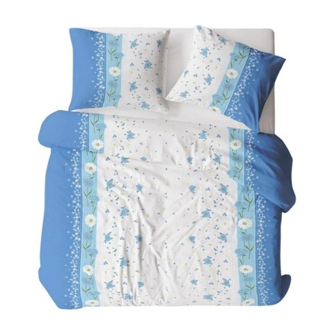 Pościel z kory 200x220 wzór 137/2 Kwiatki Niebiesko-Białe na guziki 100% bawełna gruba Pościel z kory 200x220 wzór 137/2 Kwiatki Niebiesko-Białe na guziki 100% bawełna gruba