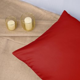 Poszewka satynowa 70x80 czerwona 029 jednobarwna Darymex