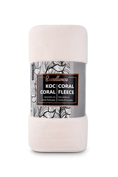 Koc narzuta z mikrofibry 150x200 Coral beżowy C24 Koc narzuta z mikrofibry 150x200 Coral beżowy C24