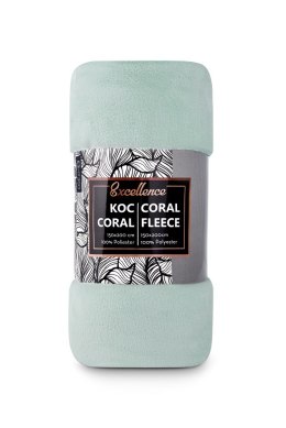 Koc narzuta z mikrofibry 150x200 Coral miętowy C24