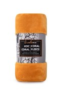 Koc narzuta z mikrofibry 150x200 Coral musztardowy C24 Koc narzuta z mikrofibry 150x200 Coral musztardowy C24
