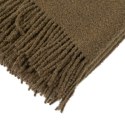 Koc wełniany merynos Buckle 140x200 brązowy z frędzlami Koc wełniany merynos Buckle 140x200 brązowy z frędzlami