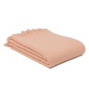 Koc wełniany merynos Buckle 140x200 róż łososiowy z frędzlami Koc wełniany merynos Buckle 140x200 róż łososiowy z frędzlami