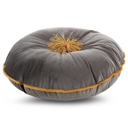 Poduszka dekoracyjna 40 cm Velvet beżowa z pomponem Eurofirany