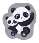 Poduszka przytulanka Kształtka 33x22 021 Panda biała czarna Poduszka przytulanka Kształtka 33x22 021 Panda biała czarna