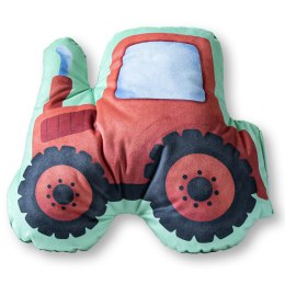 Poduszka przytulanka Kształtka 40x30 07 Traktor czarwona zielona