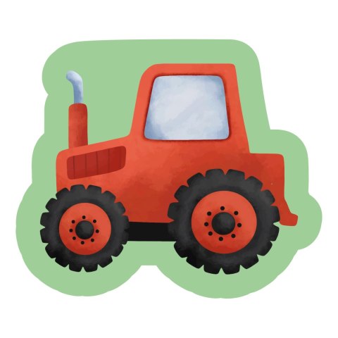 Poduszka przytulanka Kształtka 40x30 07 Traktor czarwona zielona Poduszka przytulanka Kształtka 40x30 07 Traktor czarwona zielona