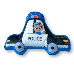 Poduszka przytulanka Kształtka 40x30 09 Policja czarna biała niebieska