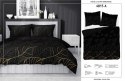 Pościel satynowa 140x200 Czarna złote liście 4815 A Home Satin 58